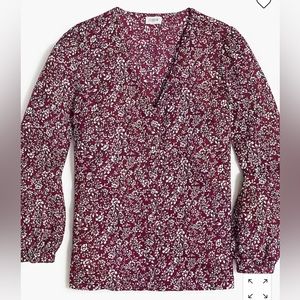 J. Crew Factory V-Neck Floral Blouse